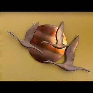 Metal Wall Art with Flying Birds